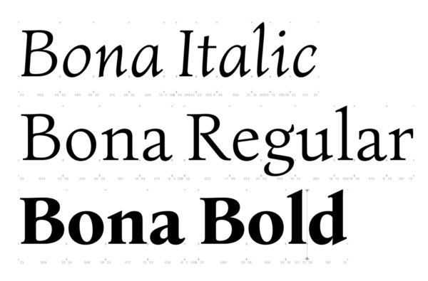 2_Szkicowa wersja triady Bony – Italic, Regular & Bold